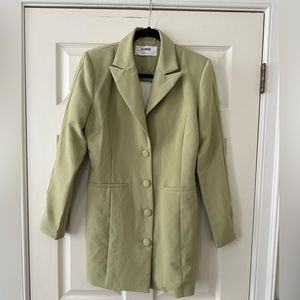 Cute cut out back, long sleeve blazer dress